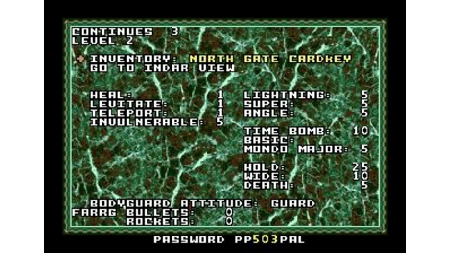 In-game menu