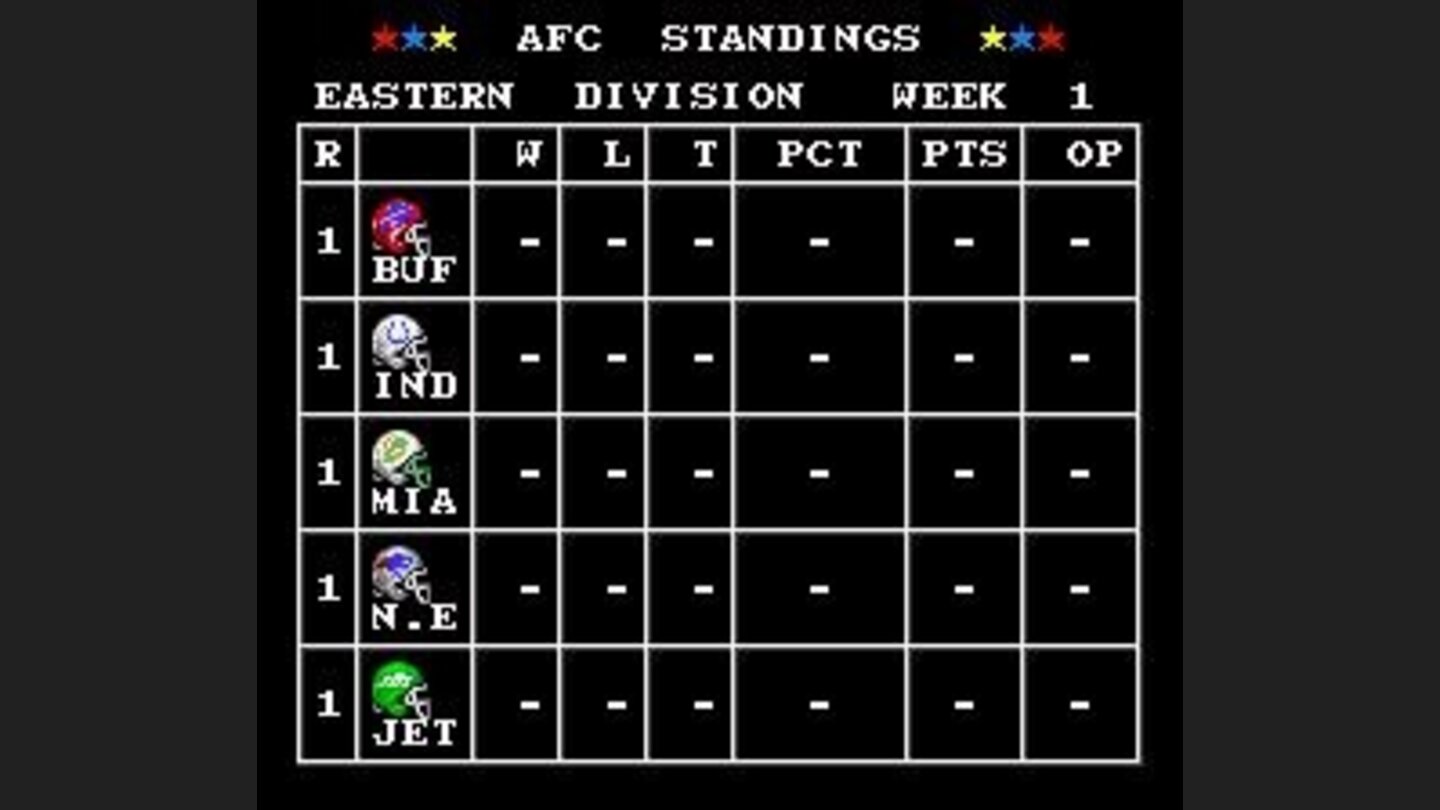 Division standings