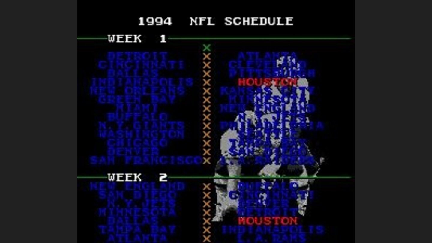 Season schedule