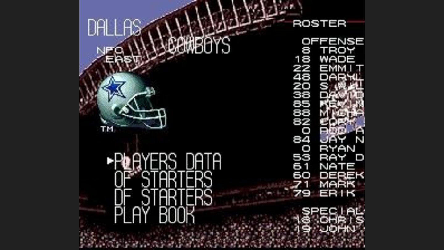 Team data