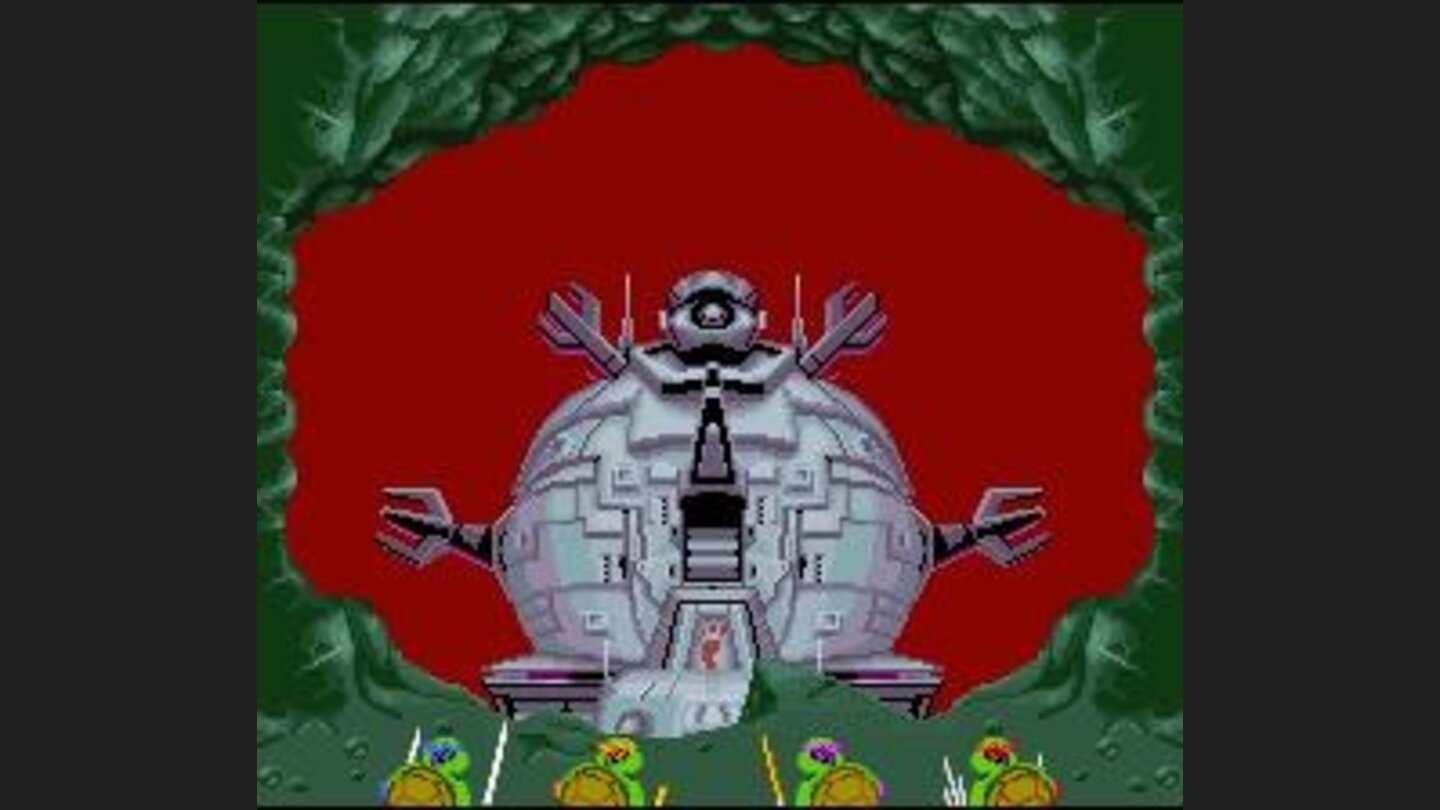 Cutscene - The Turtles in front of the Technodrome