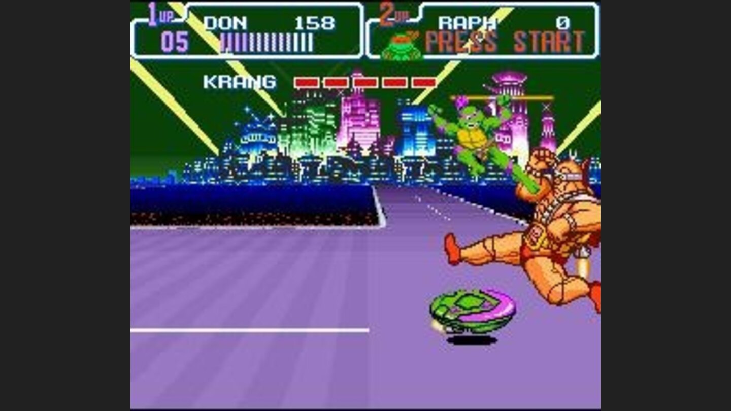 Fighting against Super Krang