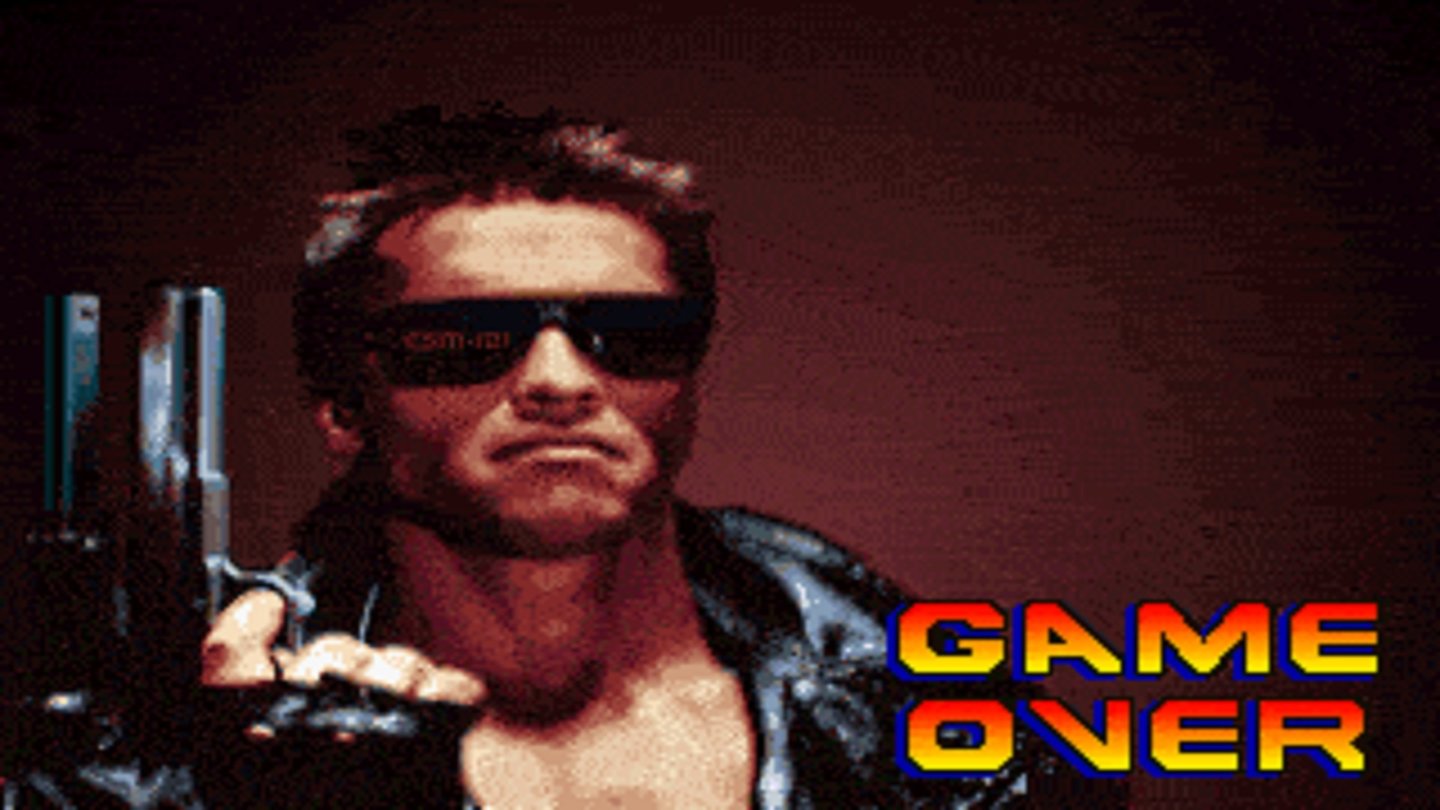 Terminator-SpieleZum Kinostart von Terminator Genisys werfen wir einen Blick auf die Spiel-Auftritte des von Arnold Schwarzenegger gespielten Cyborg-Killers. Seit Anfang der 90er Jahre schießt sich die futuristische Kampfmaschine durch Video- und Computer-Spiele, angefangen in der DOS-Ära über die frühen Nintendo-Konsolen bis hin zu Playstation und Xbox. Ausgelassen haben wir nur die Ableger für Mobile-Geräte.