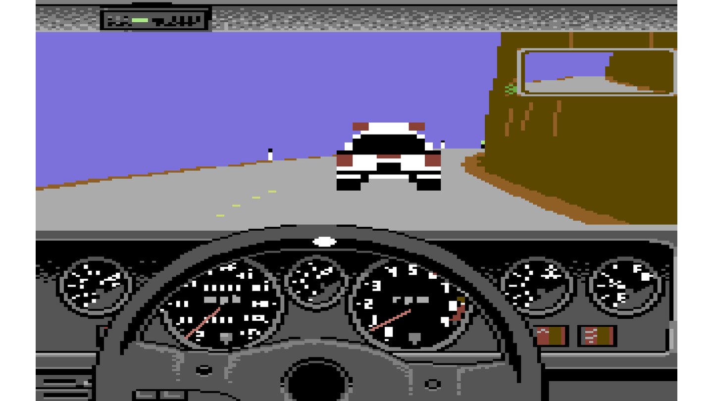 9. Test Drive (1987)Dieses Renn- ist ein Bei-Spiel, dass nicht alle Klassiker gut gealtert sind. Für damalige Verhältnisse war die Cockpitperspektive klasse. Heute fühlt sich die Grafik nach drei Bilder pro Sekunde an.