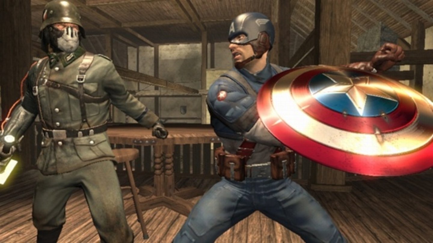 The Avengers-Spiele - Tops & FlopsTop 5: Captain America: Super Soldier (Xbox 360, PS3 – 2010)Zugegeben: Es ist verdammt schwer, gute Spiele mit den Avengers zu finden. Deshalb fangen wir mal niedrig an. Captain America: Super Soldier erschien zeitgleich mit dem Kinofilm Captain America: First Avenger und ist – immerhin – das beste der vielen durchschnittlichen SEGA-Marvel-Spiele.