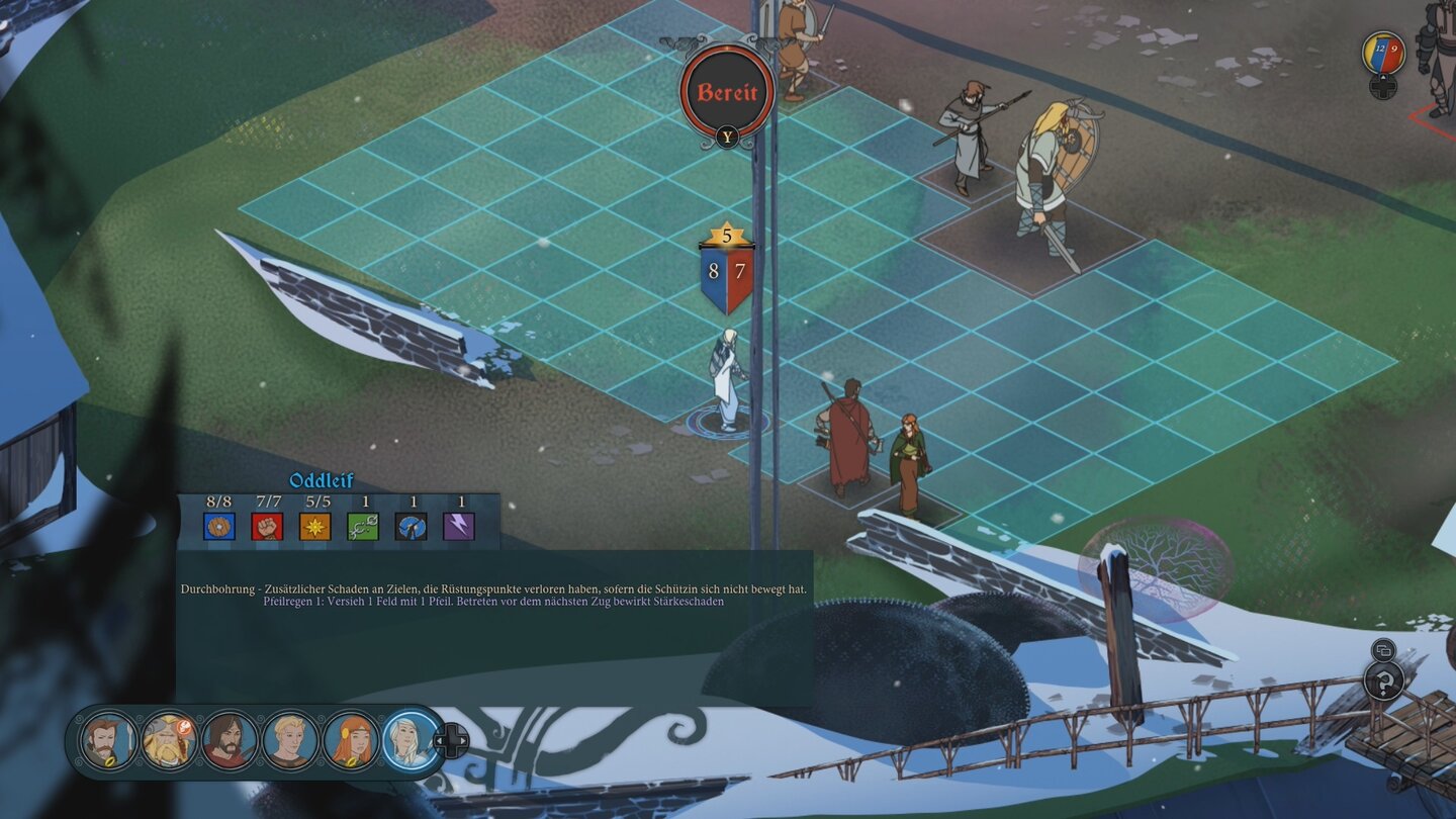 The Banner SagaVor der Schlacht positionieren wir unsere Helden, entscheidend dabei ist die Zugreihenfolge.