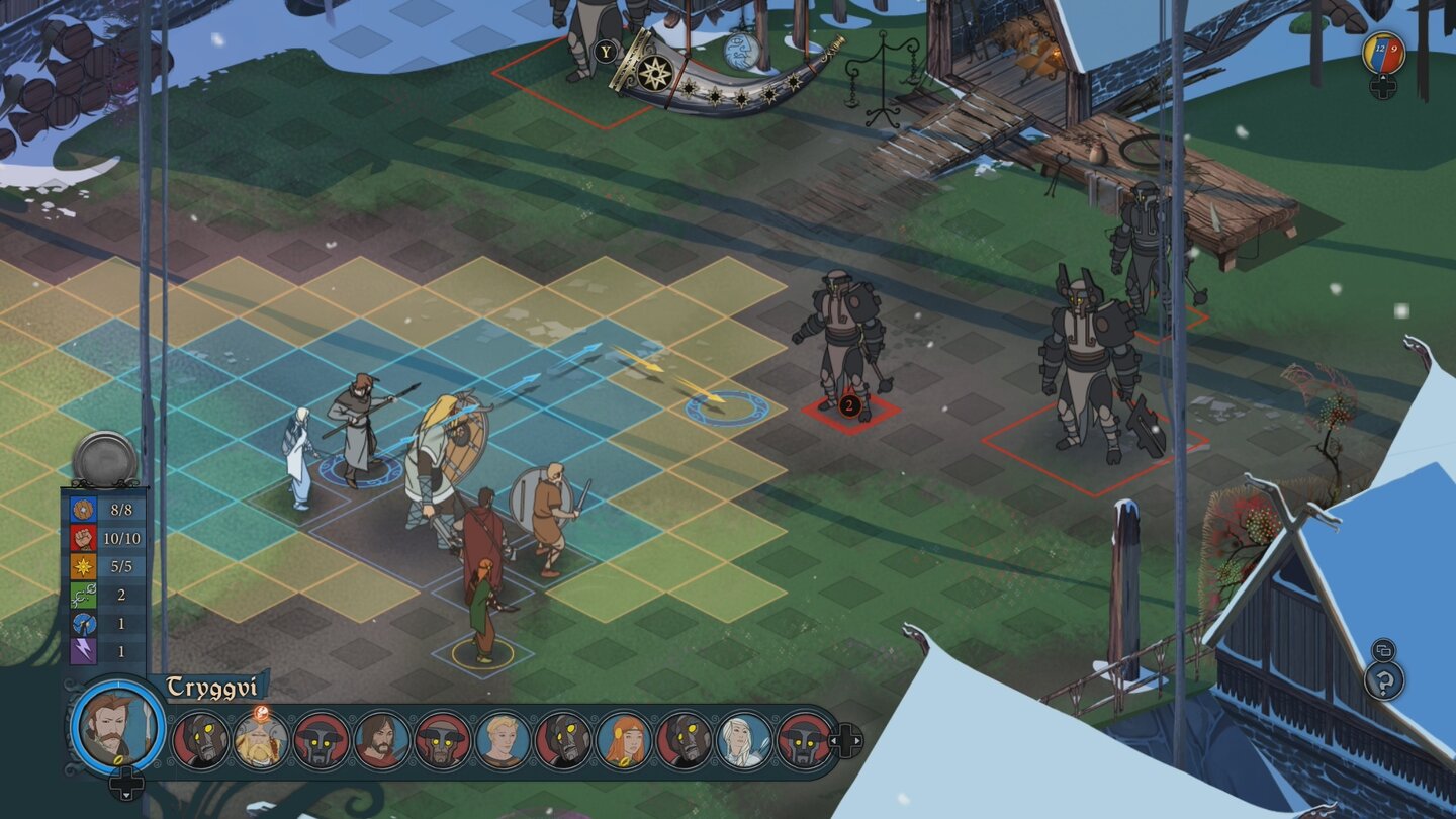 The Banner SagaDie Gamepad-Steuerung klappt in den Kämpfen grundsätzlich gut, die Positionierung auf dem Schlachtfeld ist allerdings etwas fummelig.