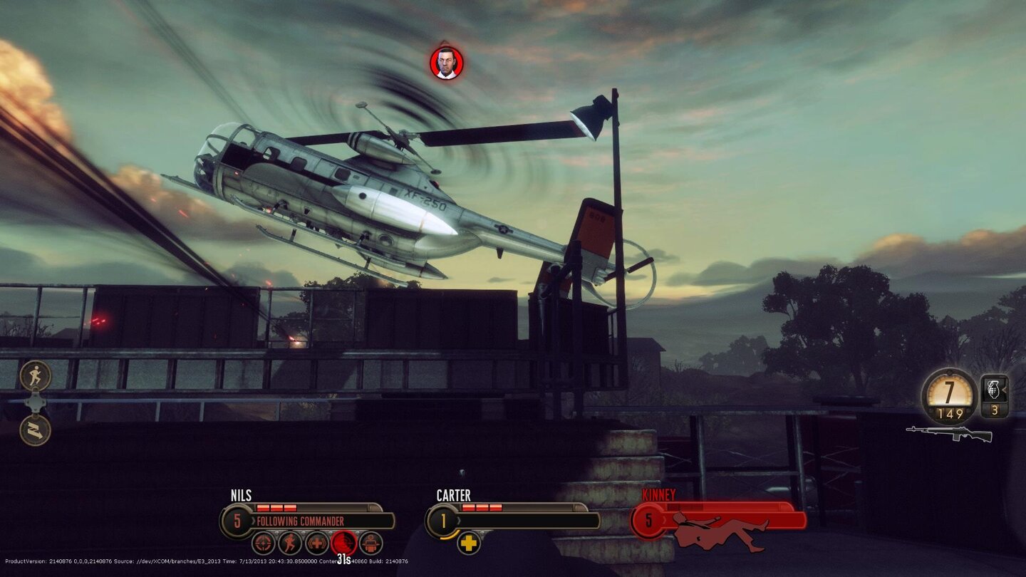 The Bureau: XCOM DeclassifiedMit dem Hubschrauber geht es in die Missionen und wieder zurück - typisch XCOM.