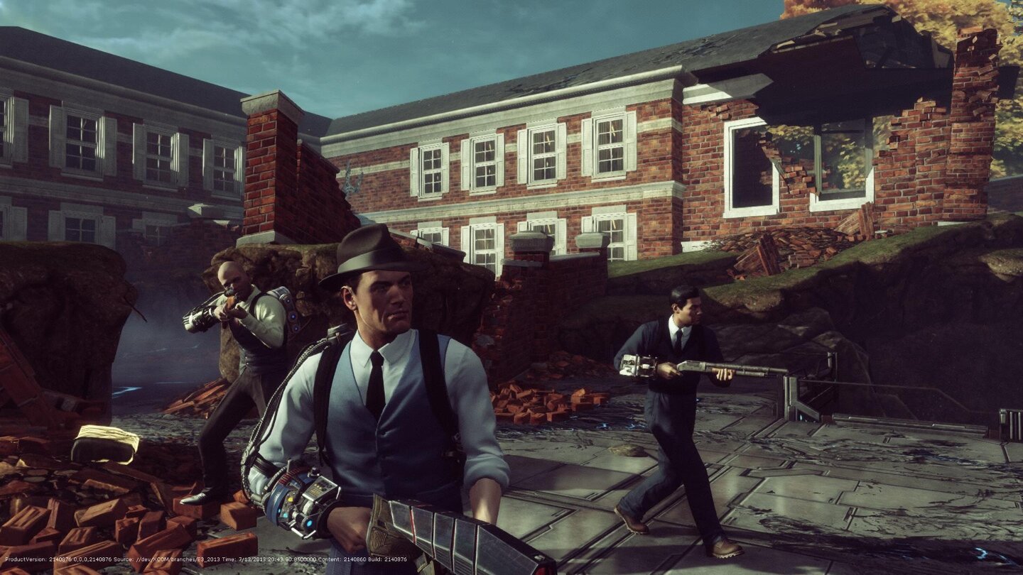 The Bureau: XCOM DeclassifiedDie Missionen starten wir immer mit zwei weiteren Agenten, wer die sind und welche Charakterklasse sie haben, entscheiden wir.