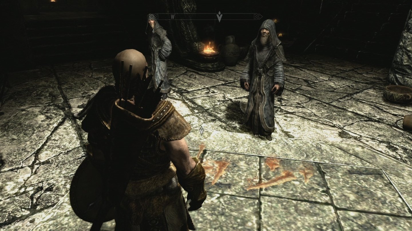 The Elder Scrolls 5: Skyrim (Xbox 360)Die Graubärte bringen unserem Helden neue Worte der Macht bei.