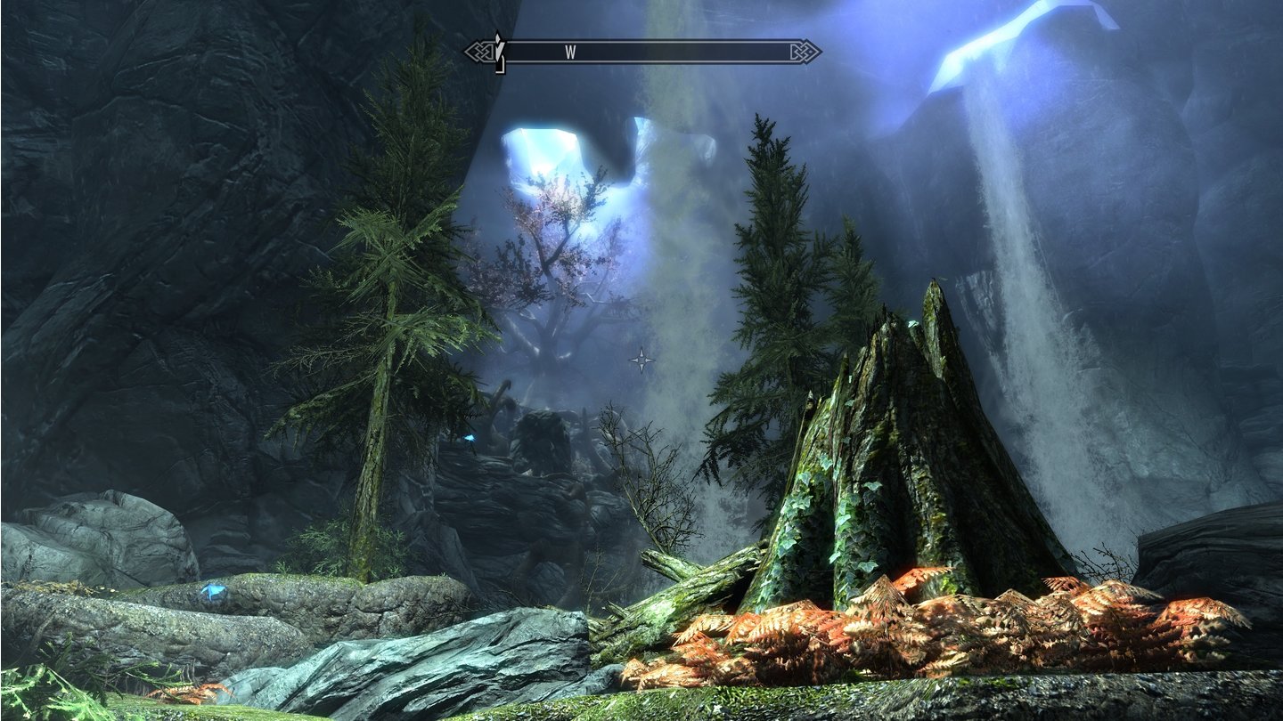 The Elder Scrolls 5: Skyrim (PC-Version)Im Ahnenschimmerheiligtum blüht ein uralter Baum, dem Sie im Rahmen einer Quest mit dem Messer zuleibe rücken.