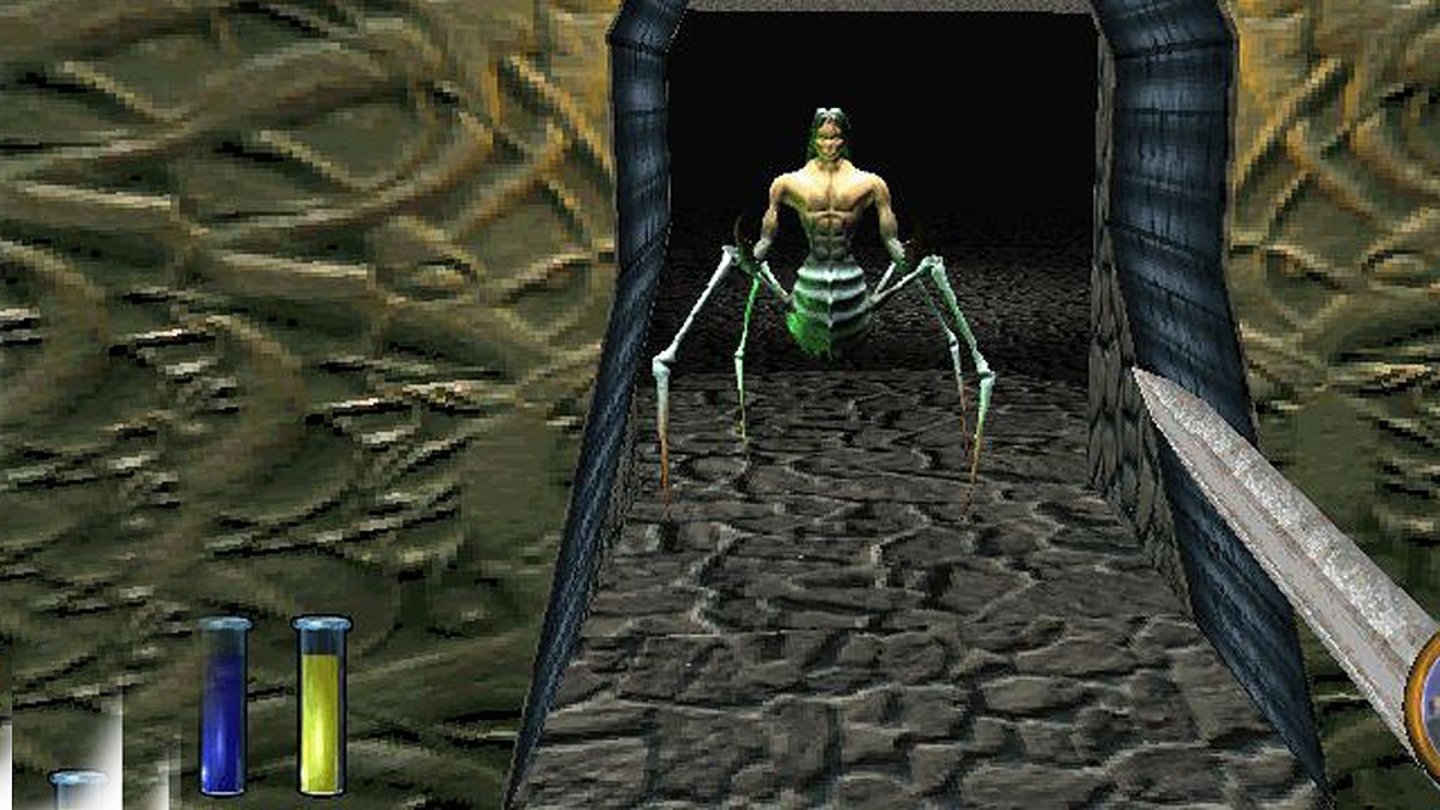 9. The Elder Scrolls Legend: Battlespire (1997) Das Spin-Off-Battlespire krankte an allen möglichen Ecken und Enden. Bugs, Balancing-Probleme und kaputte Spielmechaniken. Hier stand vor allem die Action im Vordergrund. Dennoch gab es auch Rollenspiel-Elemente wie etwa kleine Gespräche mit Deadra. Seinerzeit regte das Spiel die Fans zudem auf. Denn die warteten bereits sehnsüchtig auf Morrowind.