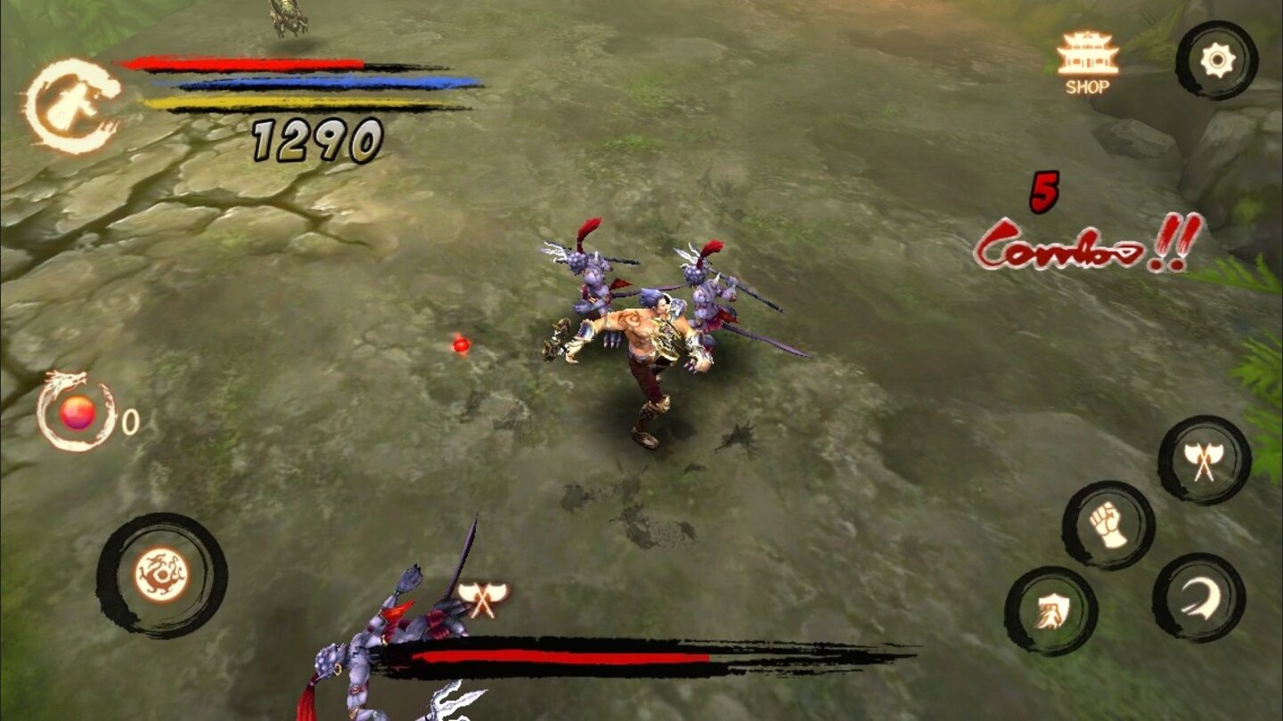 The Gods: UprisingLeichte und schwere Attacken lassen sich zu Kombos vereinen.