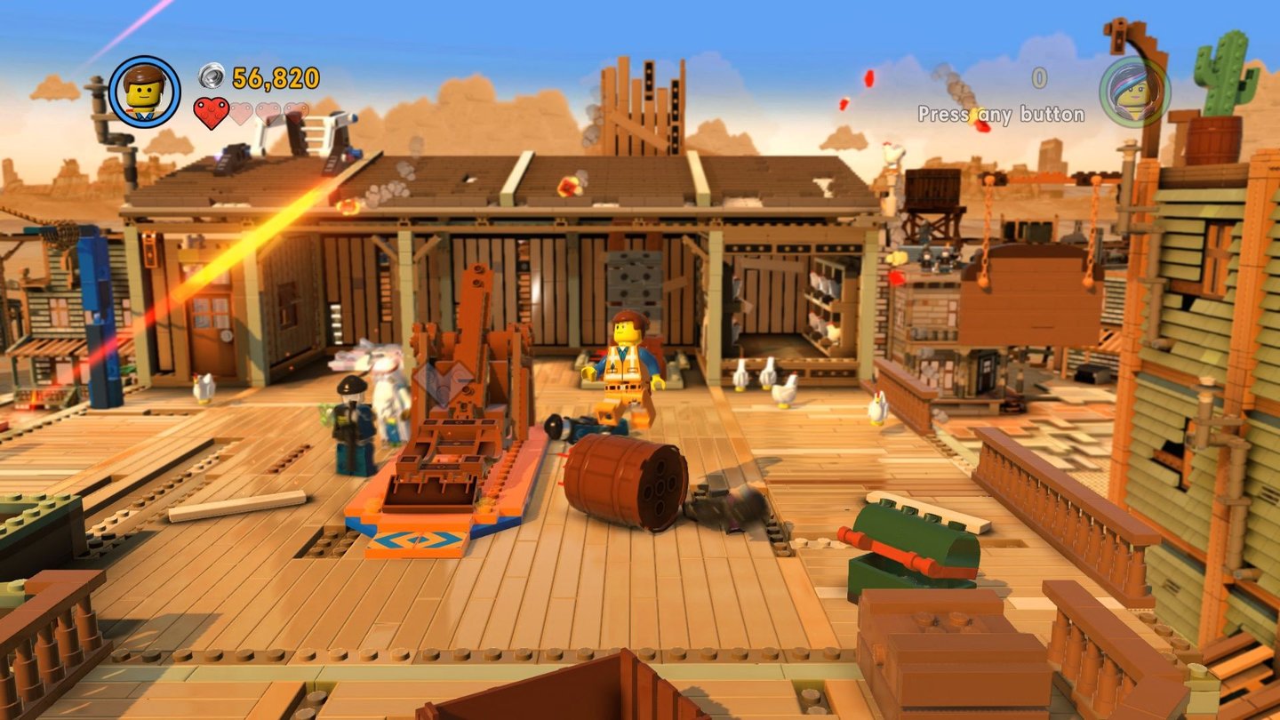 The LEGO Movie VideogameEmmets wilde Flucht führt unter anderem durch den Wilden Westen. (PS4)