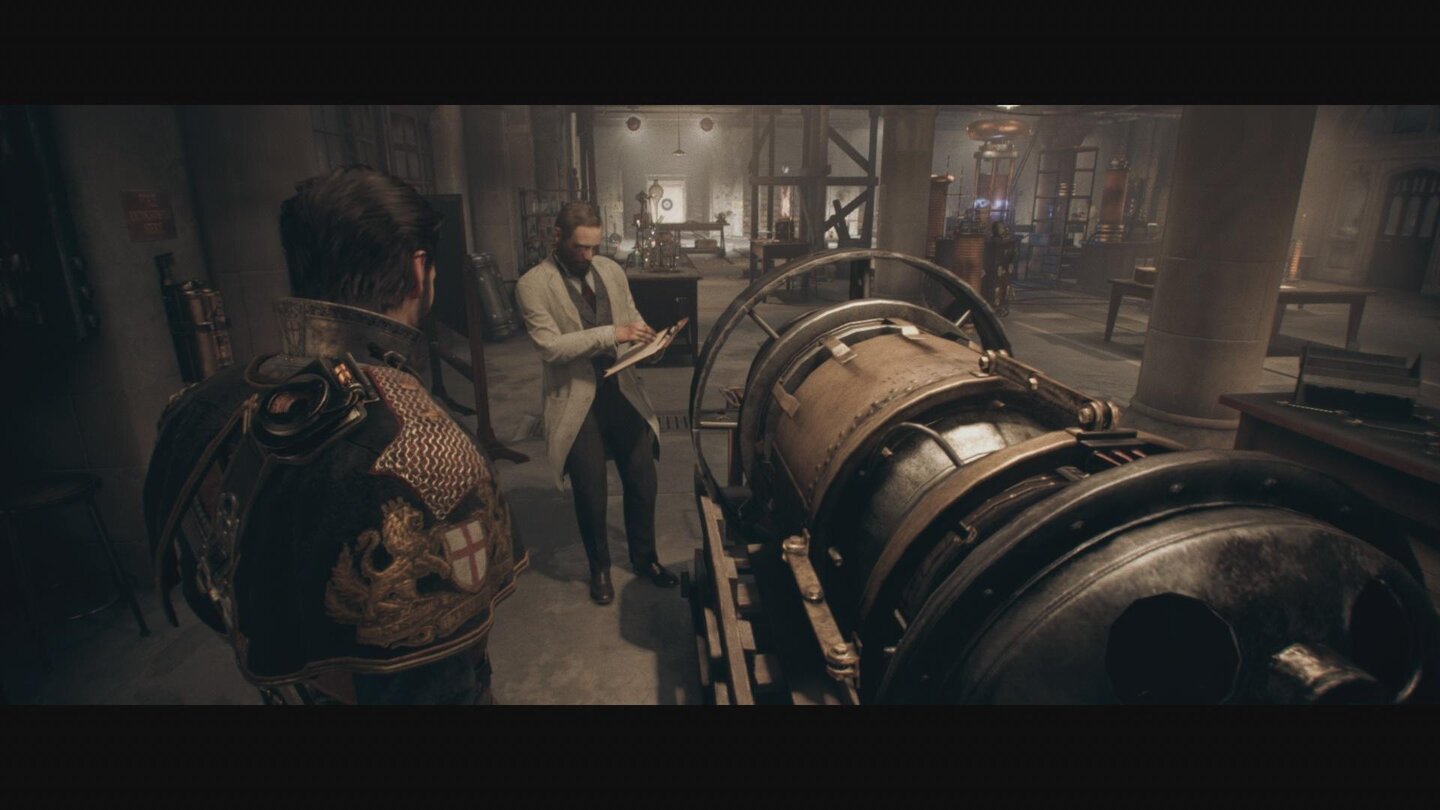 The Order: 1886Die metallischen Oberflächen im Spiel sehen grandios aus, aber auch Galahads Uniform beeindruckt mit tonnenweise Details.