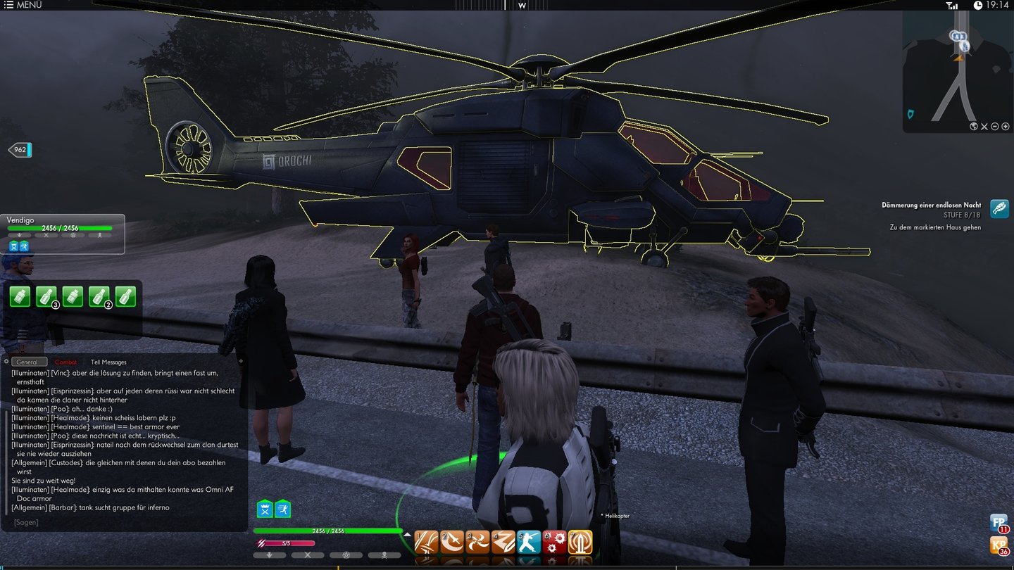 The Secret WorldEin Hubschrauber bringt uns zum ersten Dungeon des Spiels.
