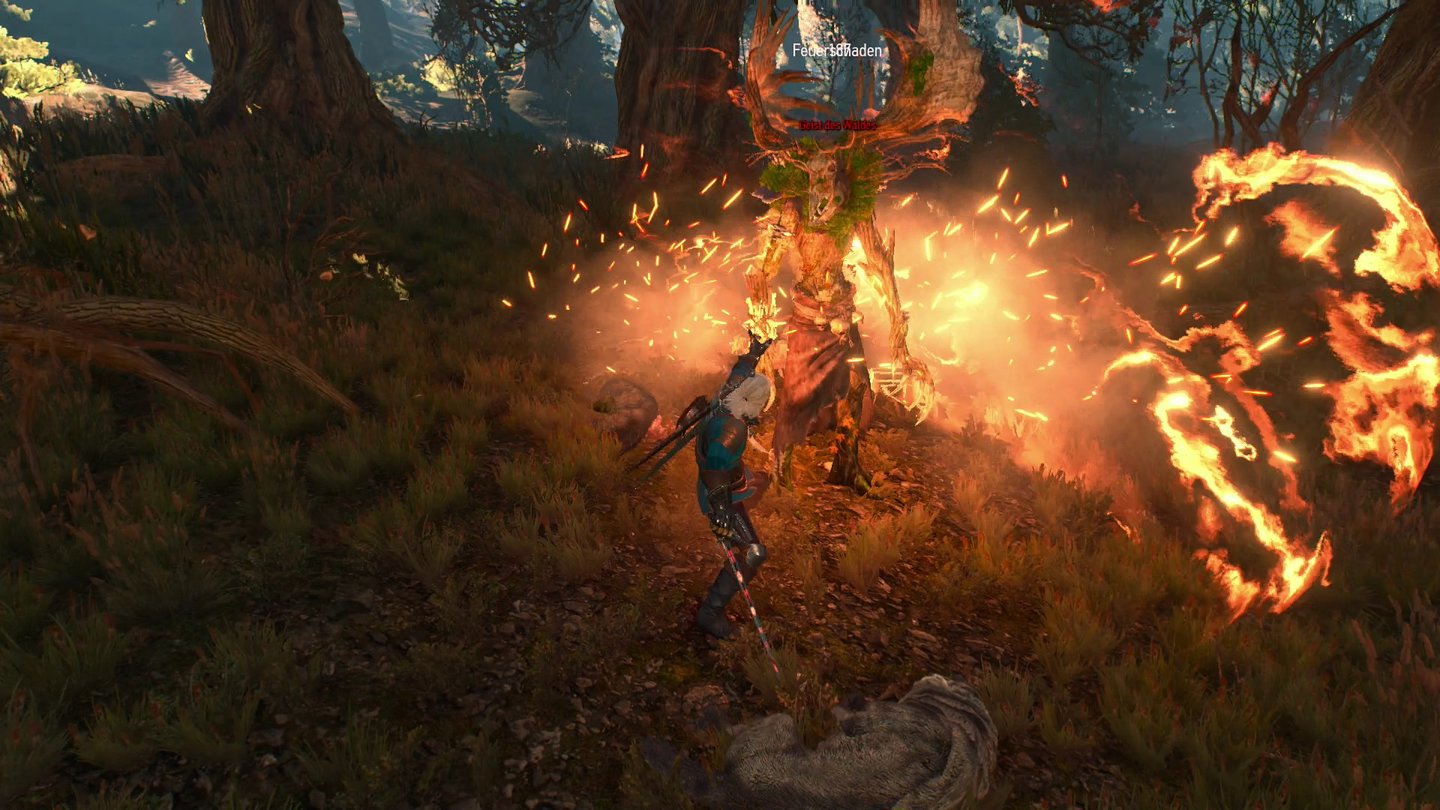 The Witcher 3: Wild HuntAlle Interface-Elemente und Hilfen lassen sich ausschalten – außer die von Gegnern aufsteigenden Schadenszahlen.