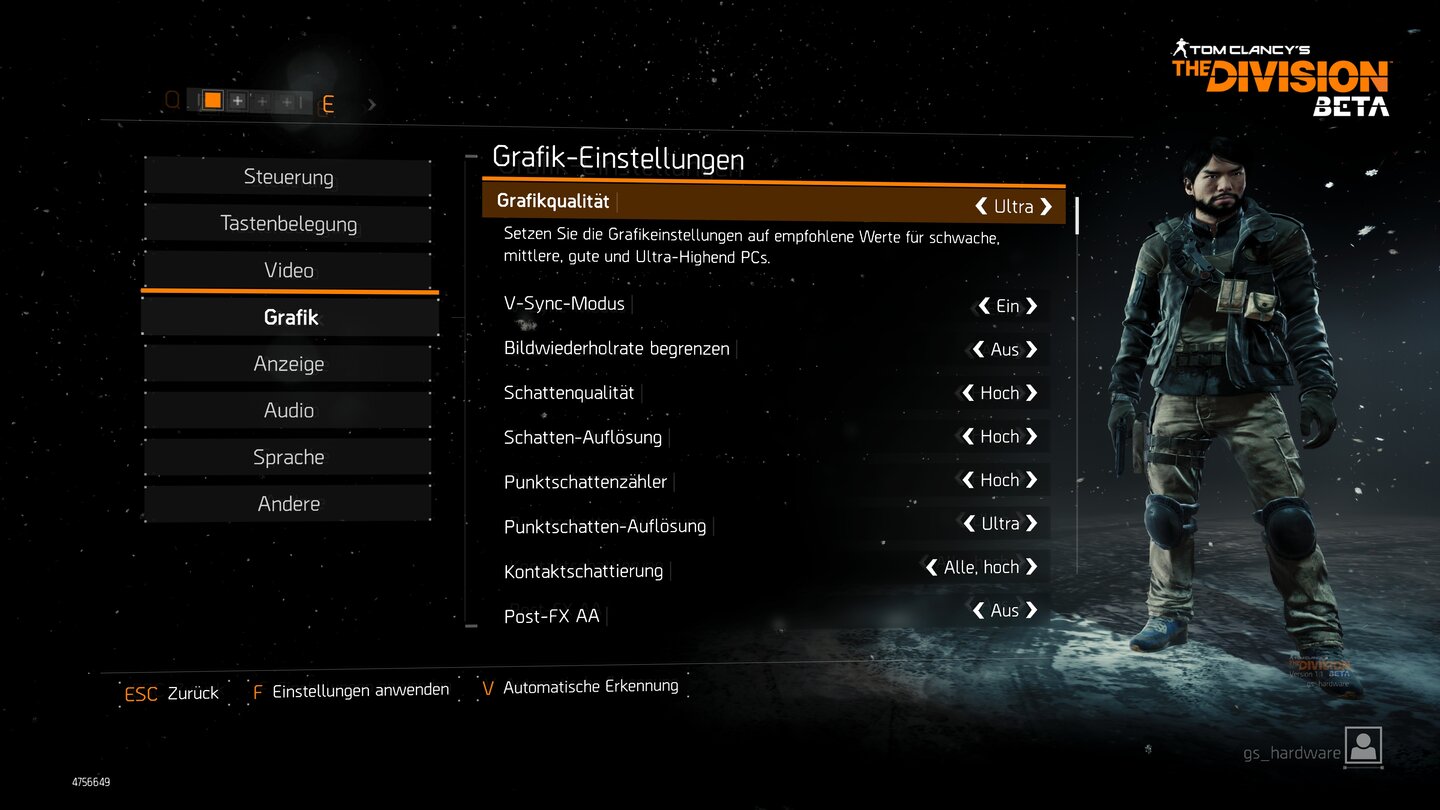 TheDivision - Beta - Grafikeinstellungen 01