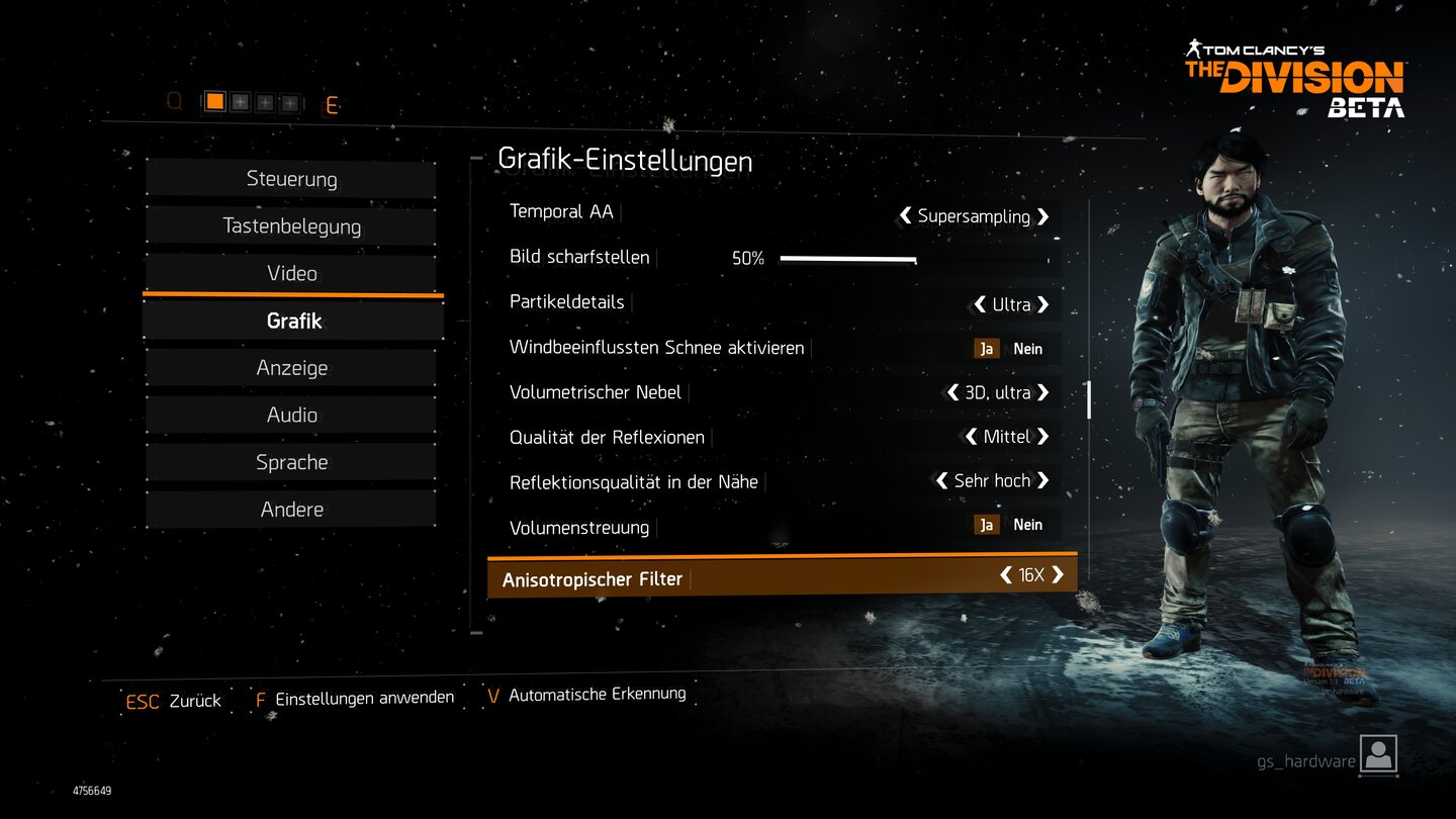 TheDivision - Beta - Grafikeinstellungen 02