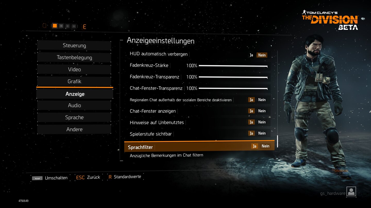 TheDivision - Beta - Grafikeinstellungen 05