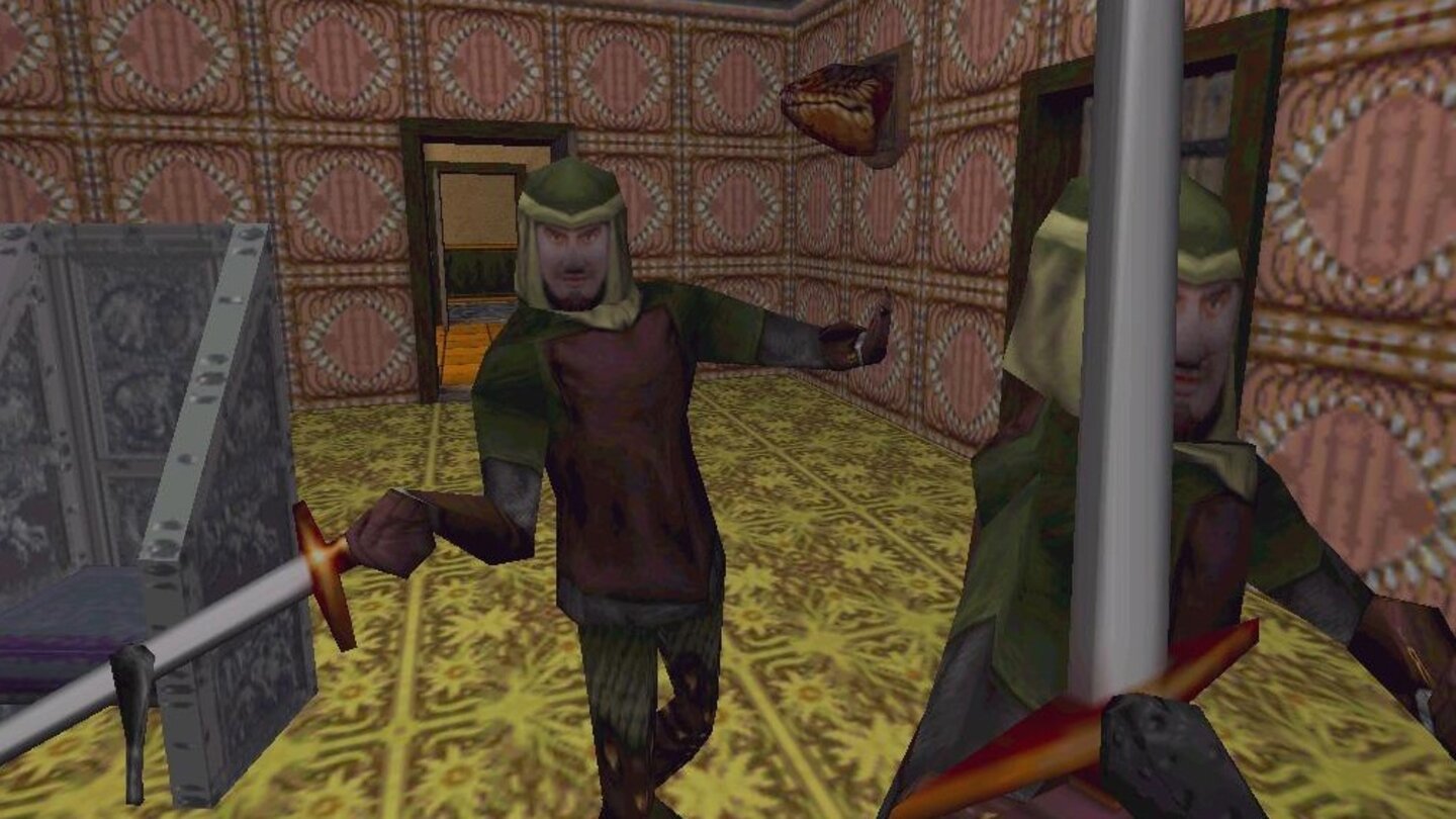 Thief: The Dark Project (1998)Im ersten Teil der Thief-Reihe, der 1998 für den PC erscheint, steuern wir Meisterdieb Garrett auf seinen nächtlichen Raubzügen durch die Anwesen der Reichen und Mächtigen. Garrett kann zwar auch zum Schwert greifen und seine Feinde mit Pfeil und Bogen erledigen, es ist jedoch in den meisten Fällen wesentlich effektiver, sich im Schatten zu verstecken – den wir vorher durch das Löschen von Fackeln selbst geschaffen haben – und Wachen aus dem Hinterhalt auszuschalten.