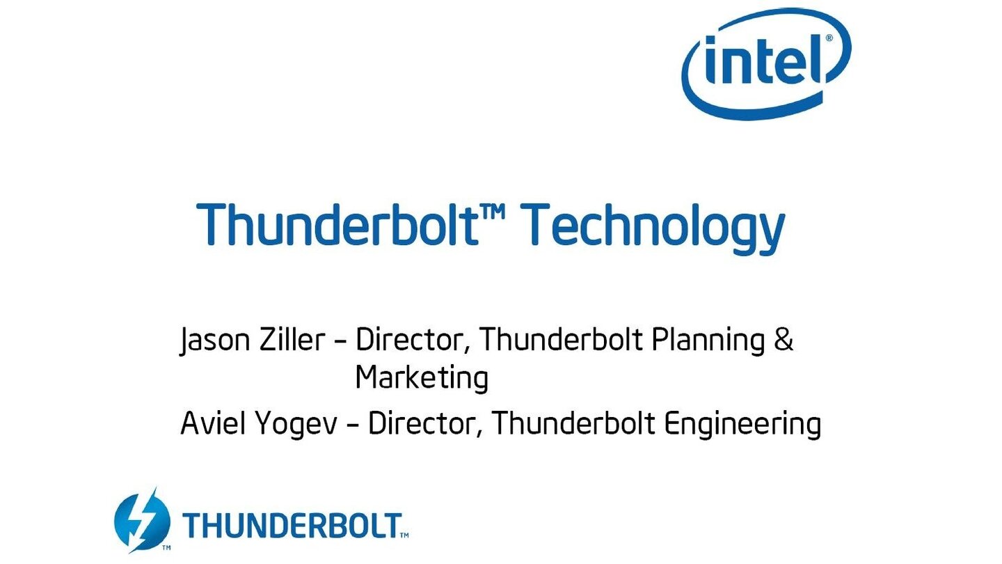 Thunderbolt Präsentation