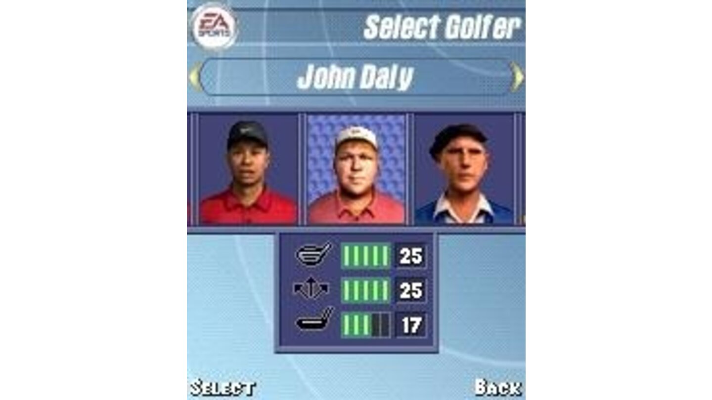 Golfer selection