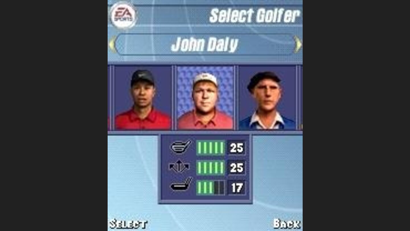 Golfer selection