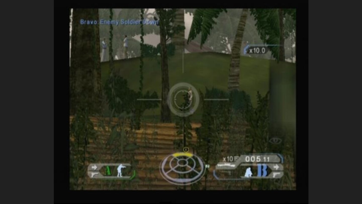 Using sniper to clear out the one-man patrols