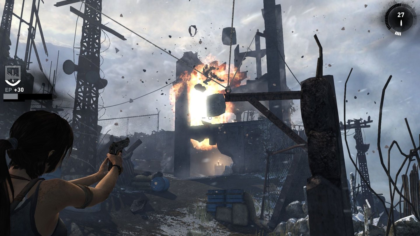 Tomb RaiderKabumm! Explosivfässer dürfen in keinem Actionspiel fehlen.