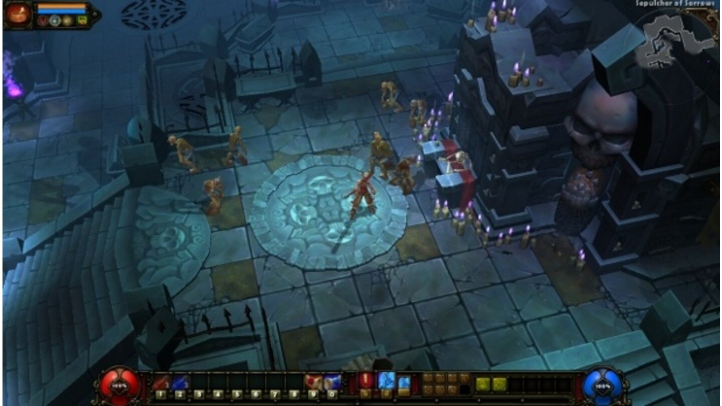 Torchlight 2E3-Screenshot zeigt den Berserker in Aktion