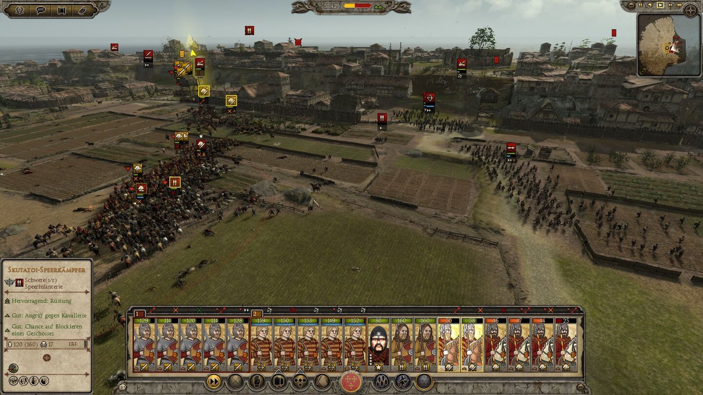 Total War: Attila - Das Zeitalter Karls des GroßenWeil wir uns in Sizilien zu schnell breitgemacht haben, müssen wir uns mit Rebellen herumschlagen.