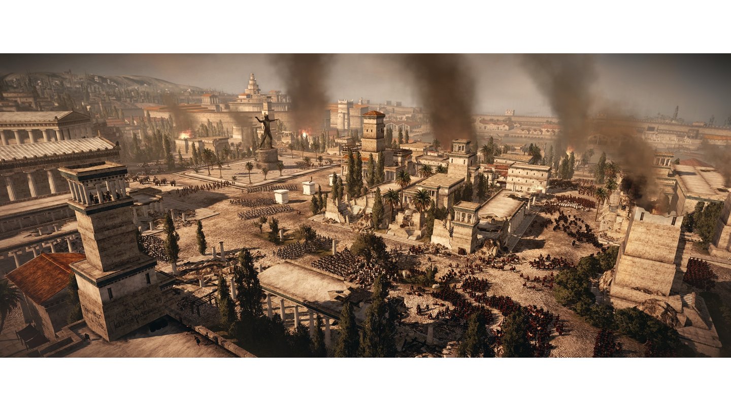 Total War: Rome 2In Städten wie Kathago verteilen die Entwickler mehrere Siegpunkte, um die Angreifer und Verteidiger ringen.