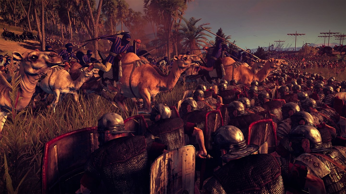 Total War: Rome 2Die Ägypter führen auch nahkämpferische Kamelreiter ins Feld.