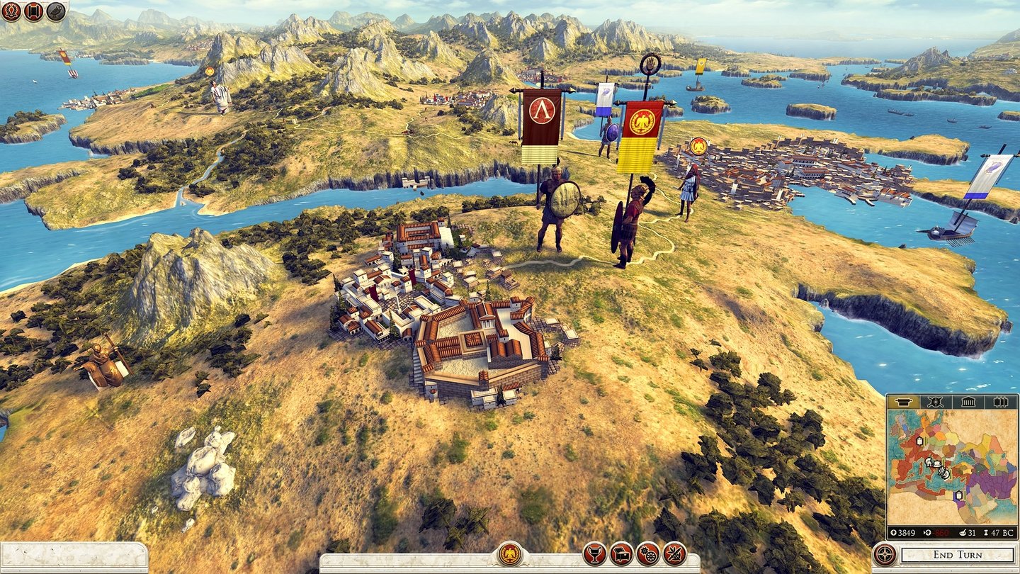 Total War: Rome 2In Griechenland legt sich Rom mit den kriegserfahrenen Spartanern an – eine gute Idee?