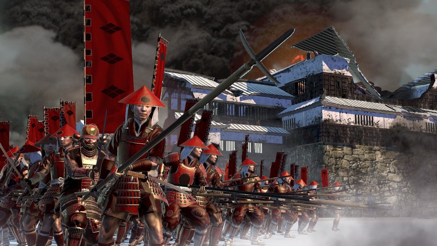 Total War: Shogun 2Auf den Rüstungen unserer Truppen sind feine Details und eigene Verzierungen sichtbar.