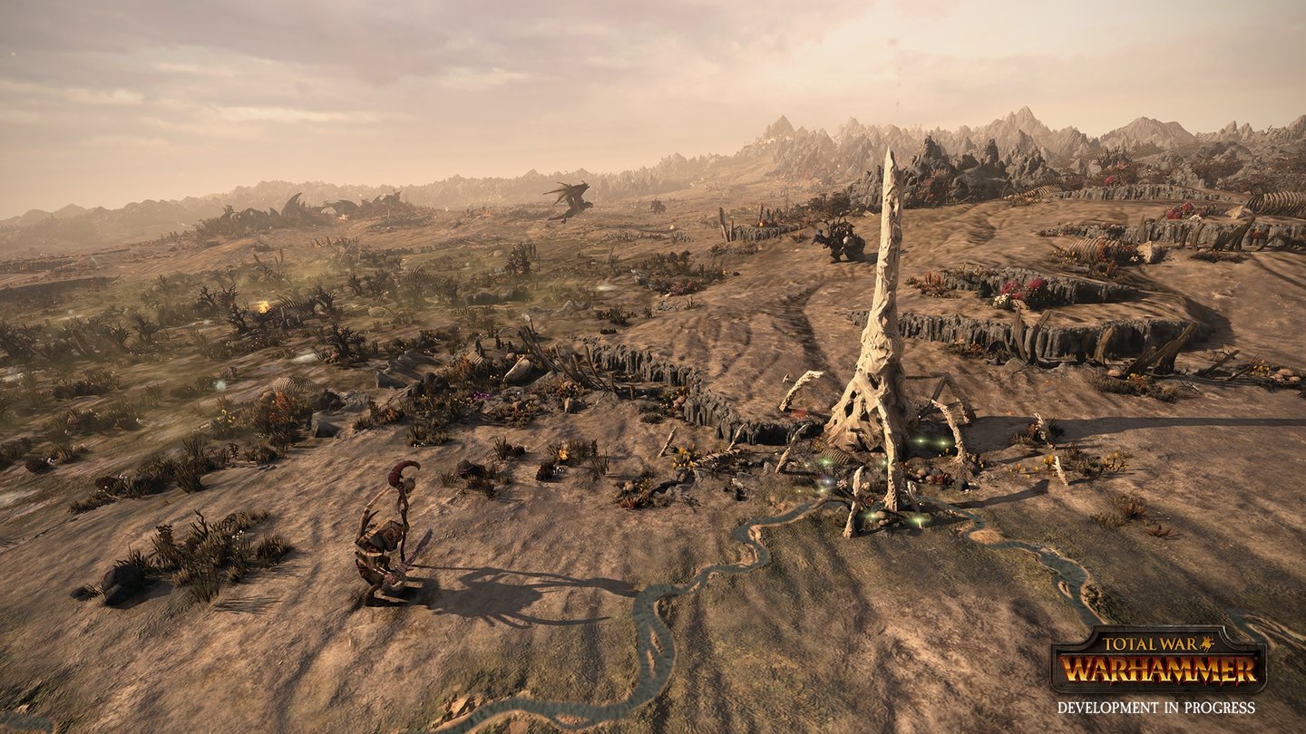 Total War: WarhammerRund um diese Knochensäule tobt stets ein magischer Sturm, hier geht Magiern im Kampf selten der Saft aus.