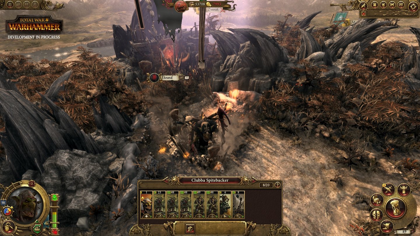 Total War: WarhammerArmeen der Grünhäute dürfen ein Plünderlager aufschlagen, um überall auf der Karte neue Truppen zu rekrutieren.