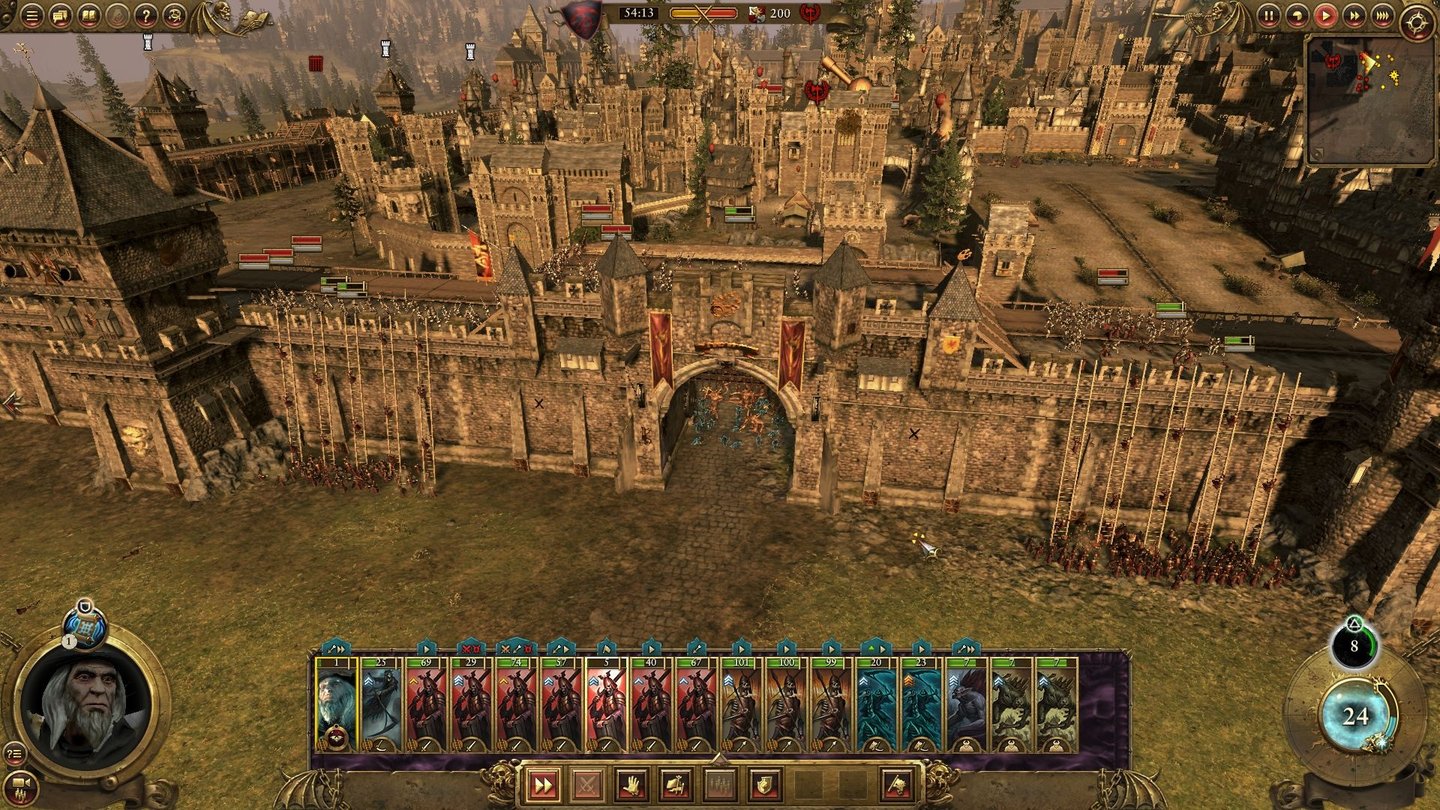 Total War: WarhammerBelagerungsleitern kann nun jeder Infanterist an die Mauern stellen, ohne dass wir sie bauen müssen.