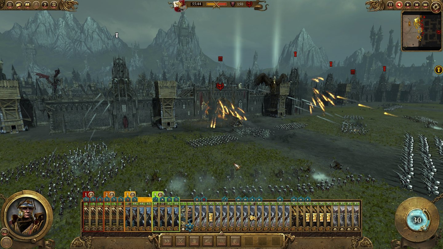 Total War: WarhammerWir schöpfen das komplette Arsenal des Imperiums aus, um eine Vampirfestung zu stürmen.