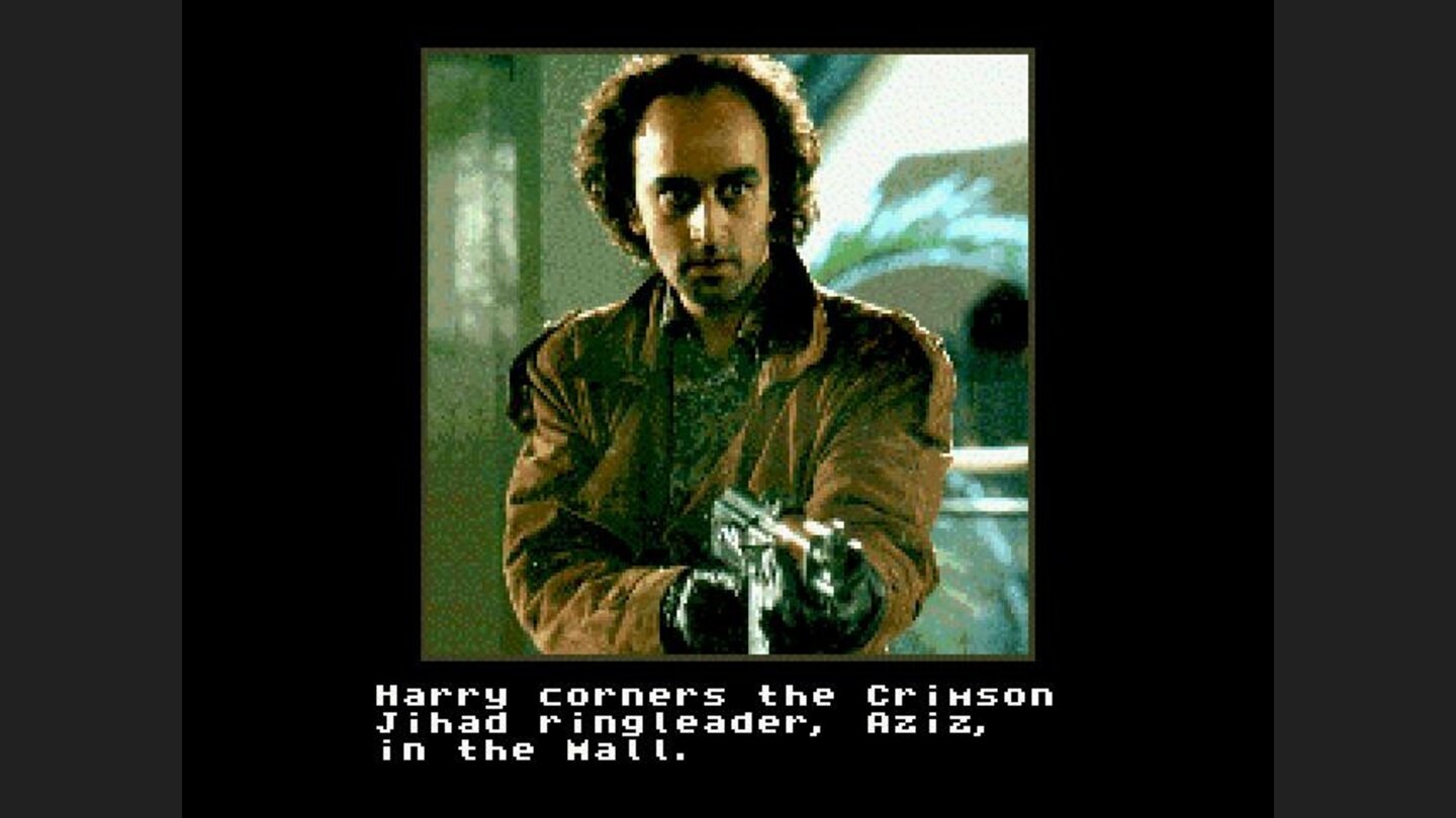 The game uses actual pictures taken from the movie.