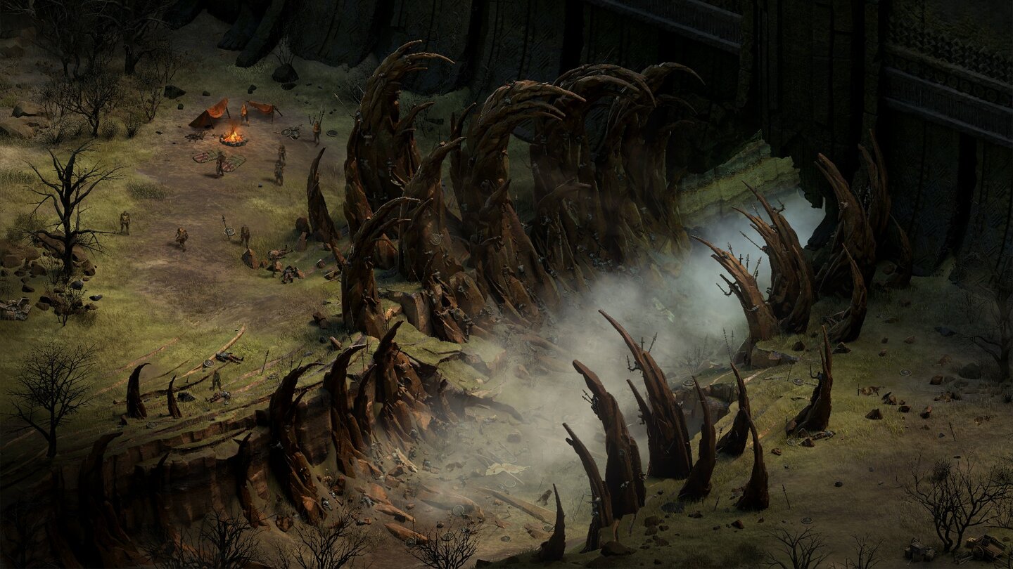 TyrannyDer Look der vom Krieg verheerten Tyranny-Welt erinnert uns an Wasteland 2 oder die alten 2D-Fallouts.