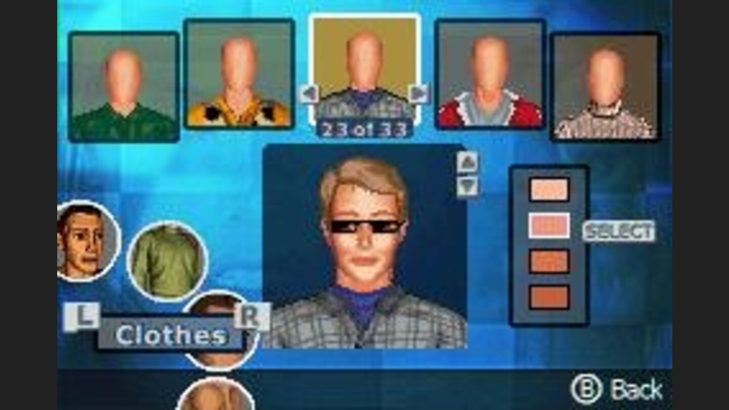 The face creator lets you design your character
