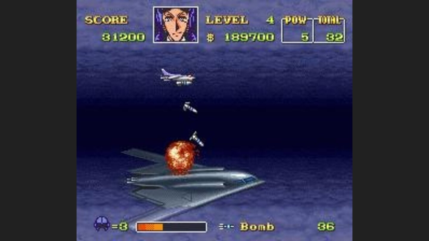 End of level boss of their air-force - drop some bombs on his head