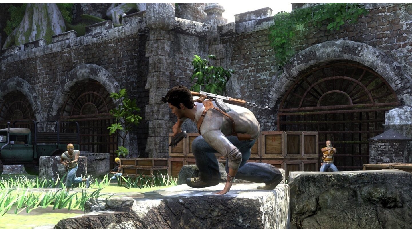 2007 - Uncharted: Drake's SchicksalDer erste Teil der beliebten Uncharted-Reihe erschien im Dezember 2007 und zählt zu den wohl wichtigsten Spielen für Sonys PlayStation 3. Das Action-Adventure nutzte die Leistung der PS3 voll aus und bot realistisch animierte Charaktere und lebensechte Umgebungen.