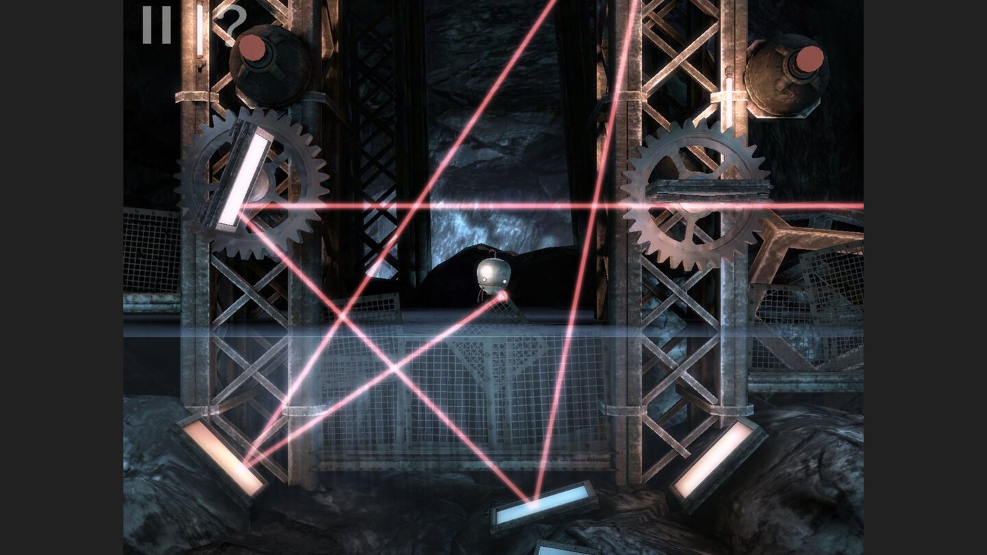 UnmechanicalErst wenn der Laser über Spiegel richtig ausgerichtet wurde, geht es weiter.