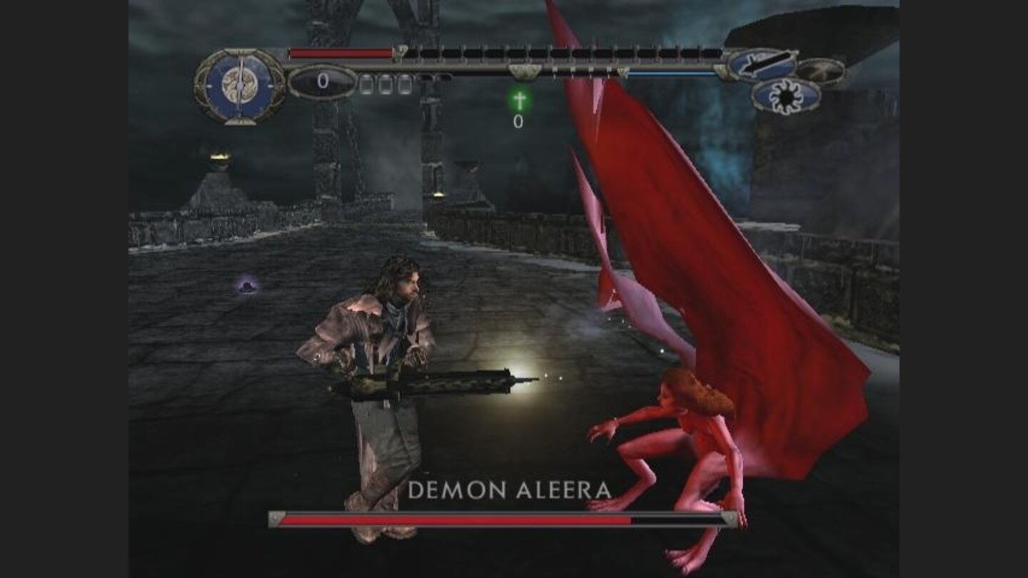 Aleera is blasted by Van Helsings gatling gun.