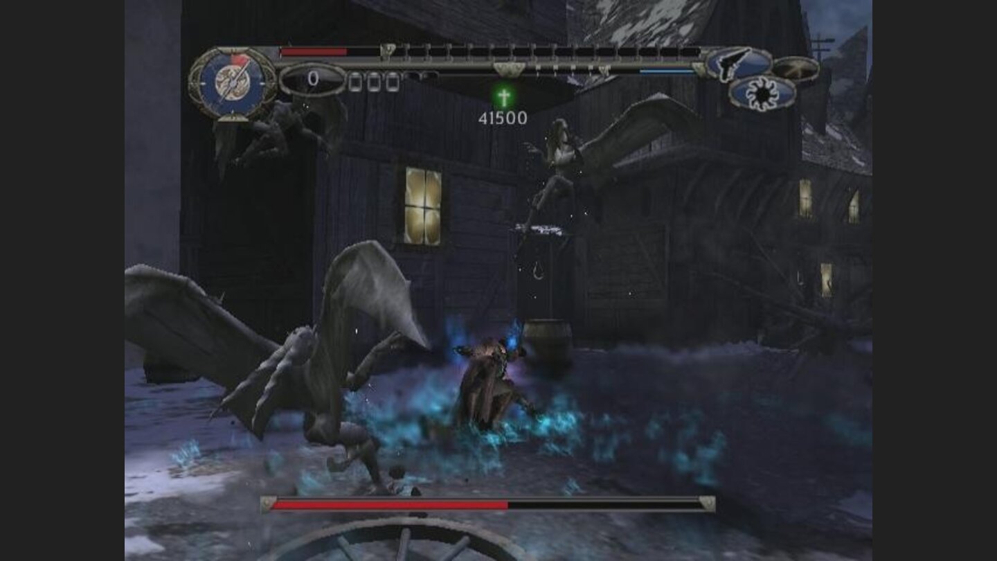 Van Helsing fights Gargoyles in Vaseria Village