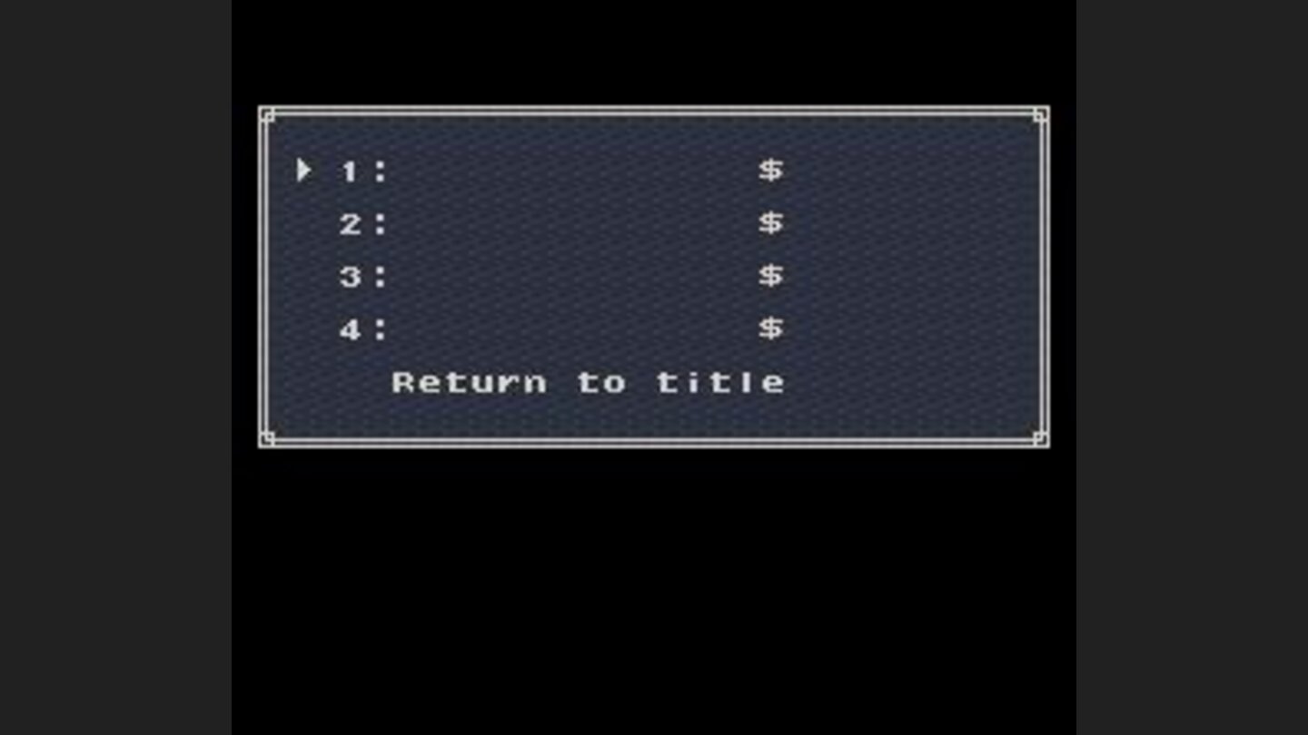 File selection screen: where youll save the accumulated wealth?