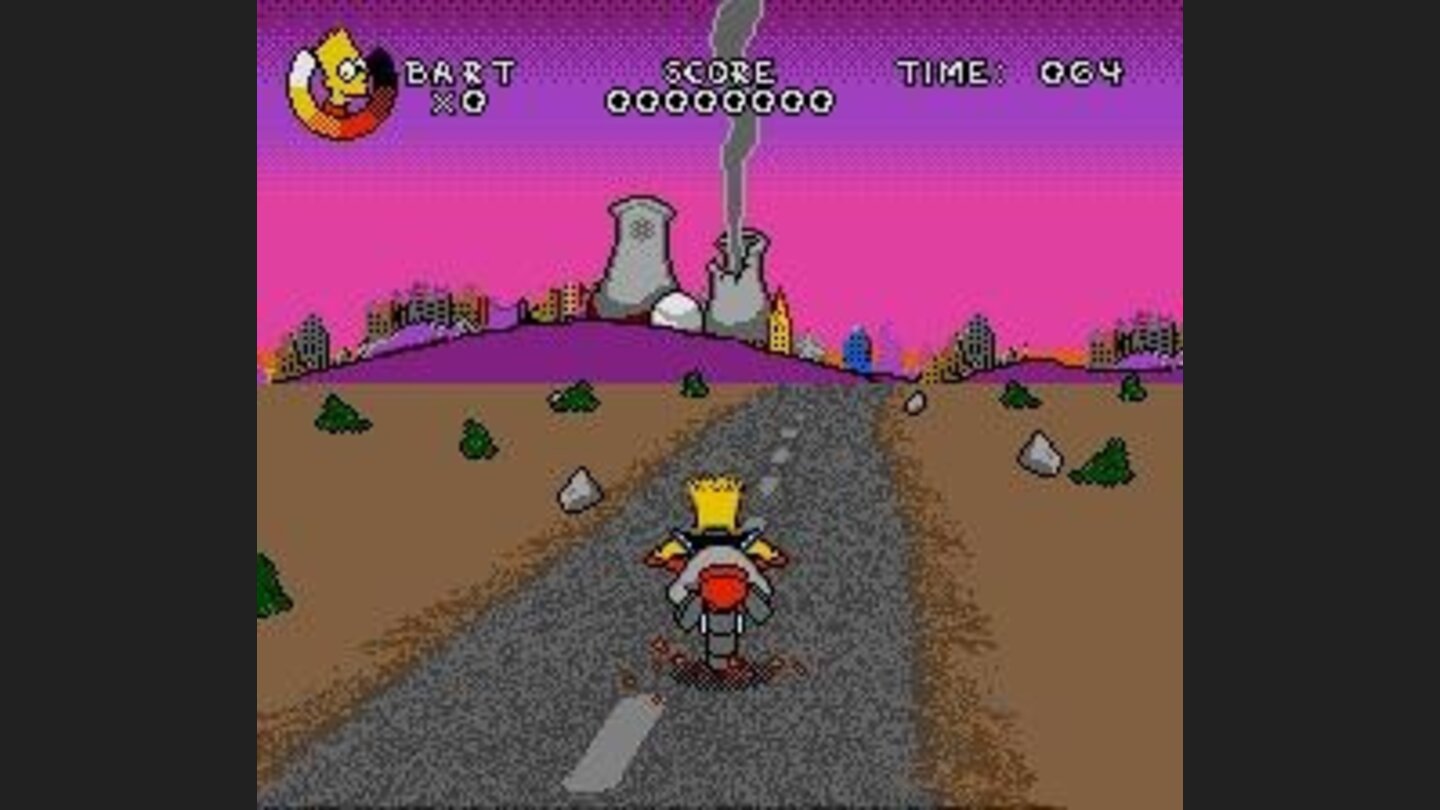 Riding a motorcycle in the Post-Apocalypse stage.